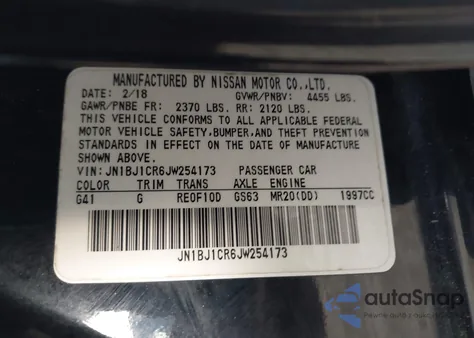 2018 Nissan Rogue Sport Sl z USA, uszkodzony, nr VIN JN1BJ1CR6JW254173